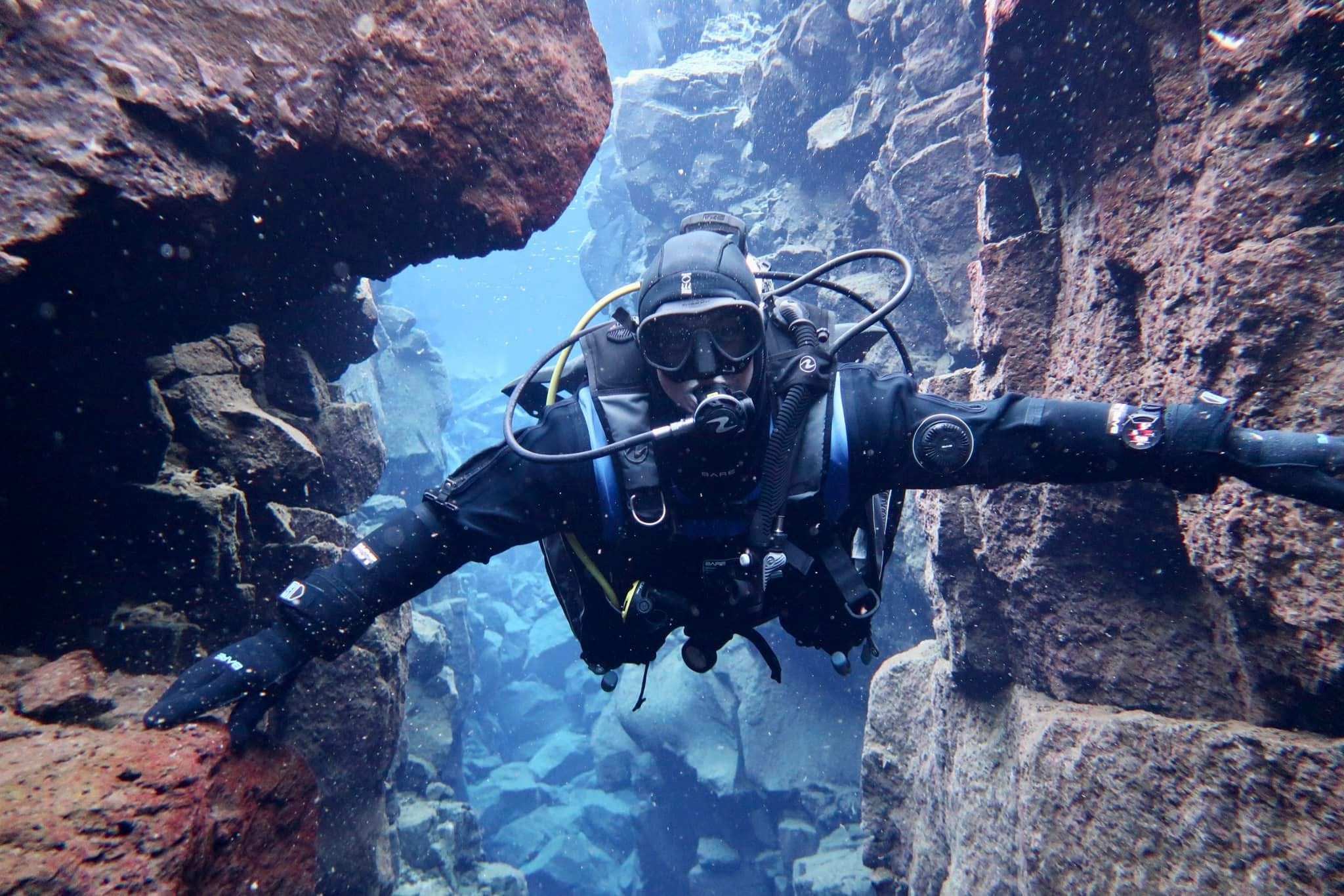 Danny Pilgrim underwater